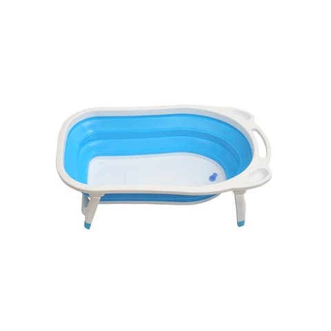 1pc.-Foldable Baby Bathtub Anti-Slip Bottom Bathtub Children's Portable Baby Bath Tub, Blue.