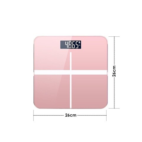 ALISSA-Smart Body Fat Scale 4-Point Sensor Bathroom Weight Weighing Health Indoor Fitness Digital, Pink.