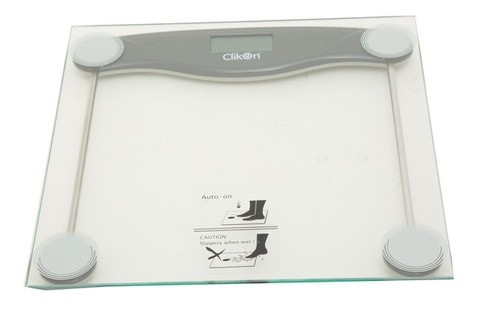 Clikon Digital Bathroom Scale Tempered Glass, Auto On/Off, Overload Indicator and Battery - Ck4017