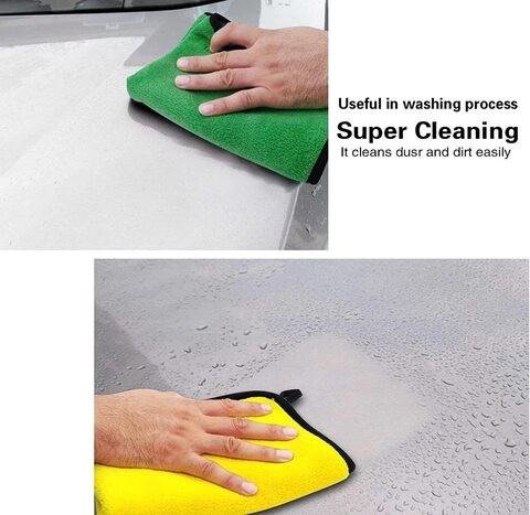 SKY-TOUCH 3pcs Microfiber Car Drying Towel for Car Cleaning and Detailing, Double Sided, Extra Thick Plush Microfiber Towel Lint Super Absorbent Detailing Towel for Car,Windows,Screen and Kitchen