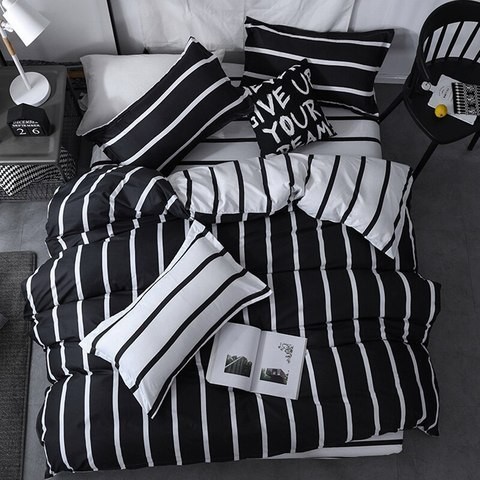 Deals for Less - Double Size, 6-Piece Bedding Set, Striped Design