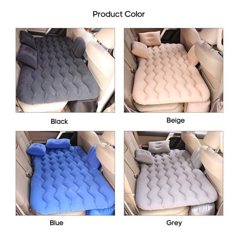 Inflatable Air Mattress For Car Seat Bed Outdoor Camping With 2 Airbags