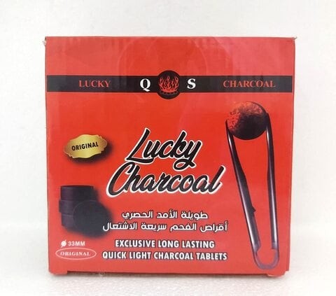 Lucky Charcoal 80 Pieces - Al Saqr - Fast Flammable and Long Lasting Charcoal Incense for Incense - 33 mm