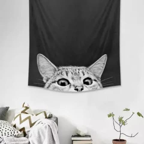 Less deals - home decor wall tapestry, cat design.