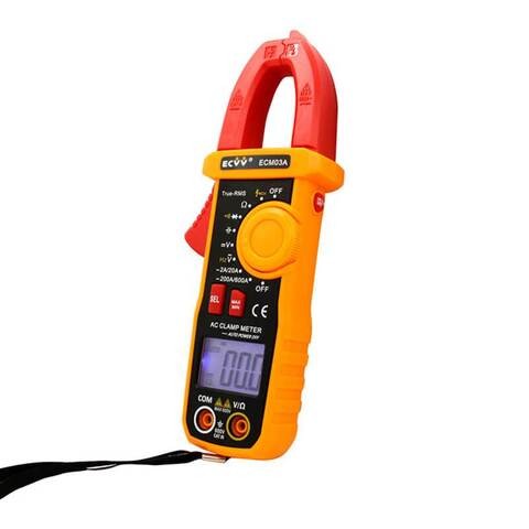 ECVV 600A True RMS Digital Clamp Meter Multimeter Auto Range with Frequency Capacitance NCV Test Megohmmeter Data Hold