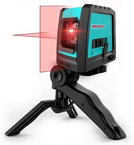 Mileseey Laser Level | Professional 2 Lines Vertical Cross Laser Leveler with Battery and Tripod | L52R