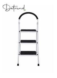 3-Step Ladder Folding Stool with Rubber Handgrip and NonSlip Treads, 330lbs Capacity Ladder, Foldable Ladders, Multicolor Step Ladder for Genral Maintinace Use etc