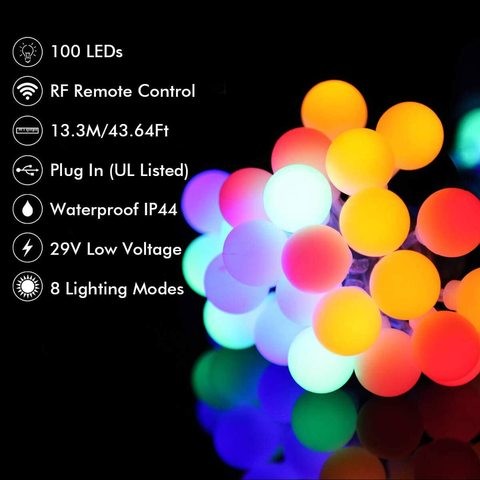 Alovico 33ft LED String Lights - SYNCHKG114325