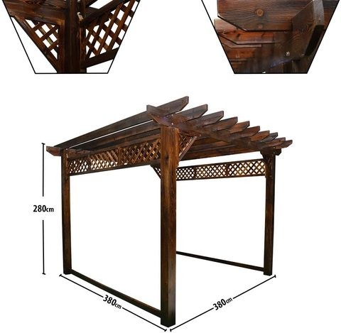 Yatai Patio Solid Wood Ceiling for Home Gardens (280x380 cms)