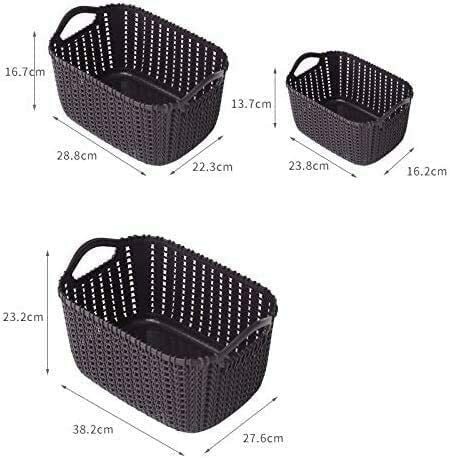 Iwanto Plastic Hollow Basket for Desktop, Kitchen, or Bathroom