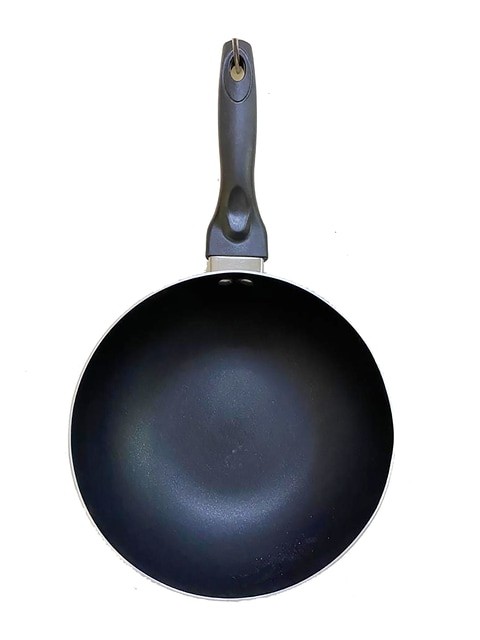 Dishware Safe Sonex Non Stick Cooking Royal Wok Kadhai Deep Fry Pan with Durable Soft Handle 28 Cm Easy To Clean Original Made In Pakistan