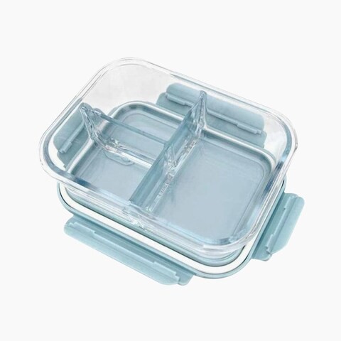 Aiwanto 3 Compartment Lunch Box Storage Box Food Tiffin Box Food Container Glass Lunch Box Microwaveable