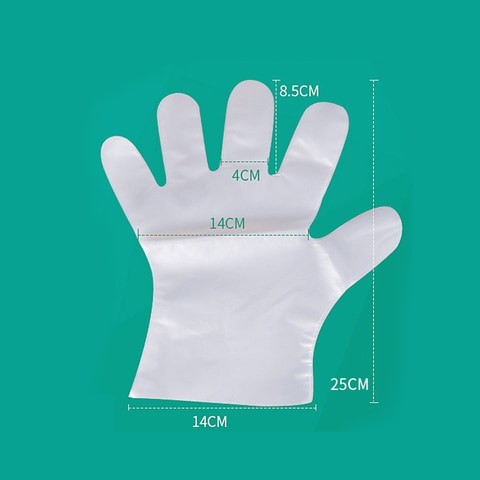 Karivas Polyethylene Disposable Gloves, 100 Pieces