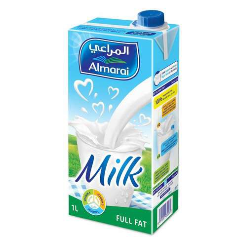 Almarai UHT Full Fat Milk 1L x Pack of 4