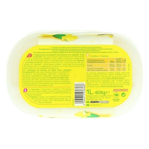 CRF ICE CREAM SORBET LEMON 1L