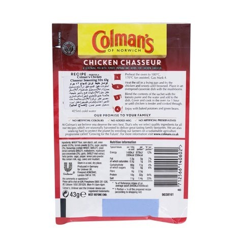 COLMANS MIX CHICKEN CHASEUR 43G