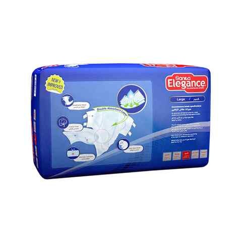 Sanita Diapers Elegance Unisex Diapers, Large, (85-154 cm) - 18 Pieces