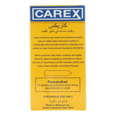 CAREX CONDOMS POWERSHOT DELAY 12'S