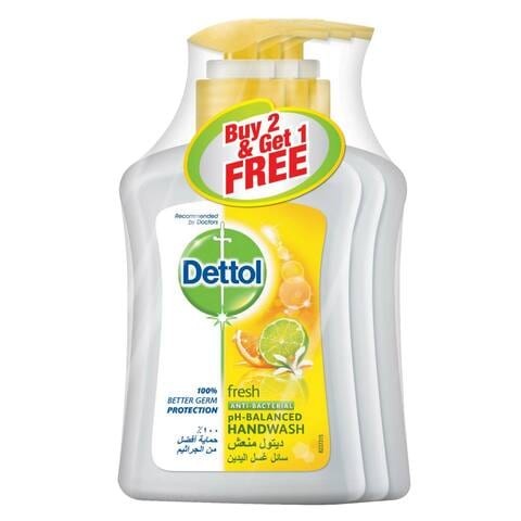 Dettol Fresh Anti-Bacterial 200ml x Pack of (2+1)