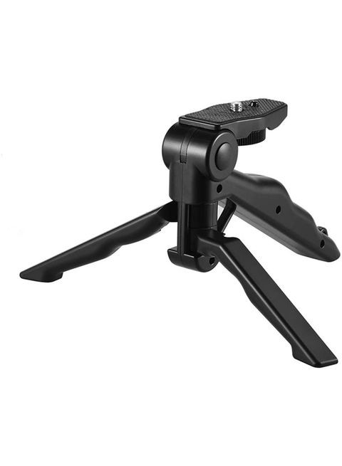 Generic - Mini Tabletop Tripod Stand With Universal Smartphone Clip Holder Black