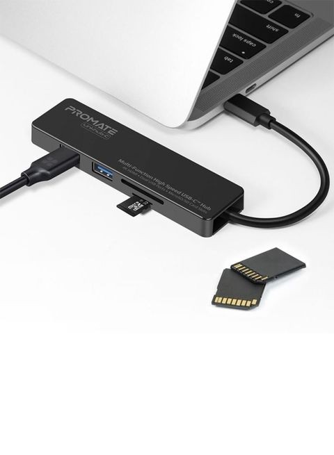 Promate - LinkHub-C USB Hub Black