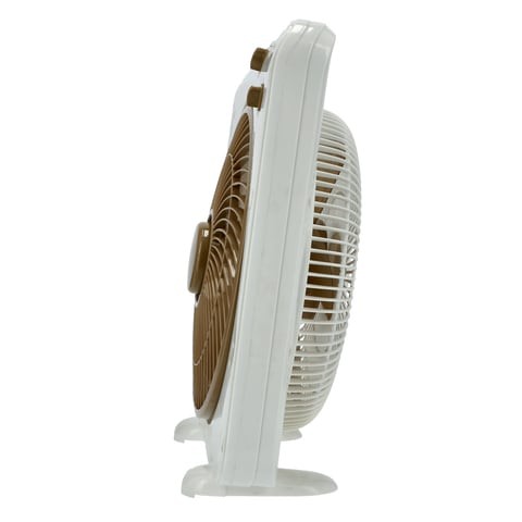 Olsenmark - OMF1759 Box Fan, 12 Inch - 3 Speed Setting 5 Leaf Strong Blade - Timer Function - Overheat Protection - Powerful 45W Motor - Safety Grill