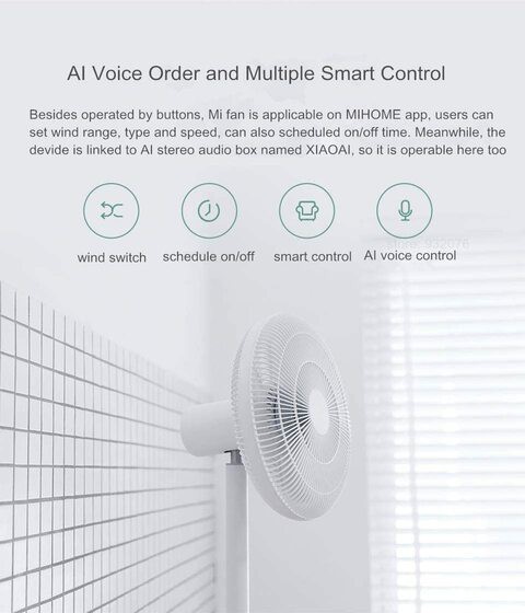 Xiaomi Mi Standing Smart Fan for Your Home Cooler, House Floor Fans Portable Air Conditioner Natural Wind With Mijia APP Control|1C