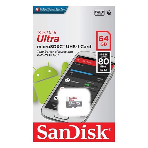 Sandisk Ultra Micro SDHC 64GB Class10 80MB/s