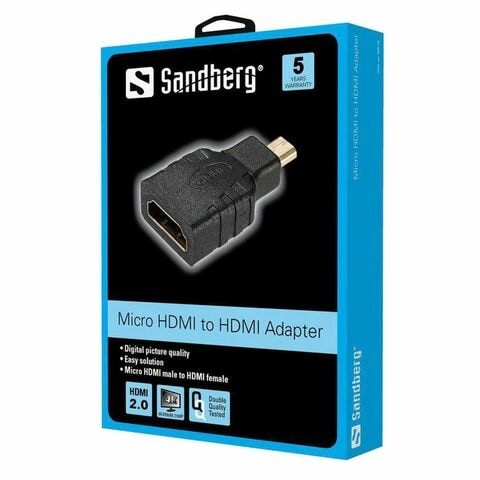 Sandberg Male To Female Micro HDMI Adapter Black