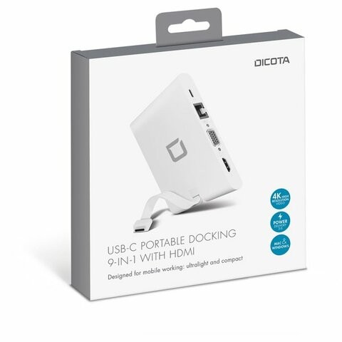 Dicota USB-C Portable Docking 9-In-1 With HDMI