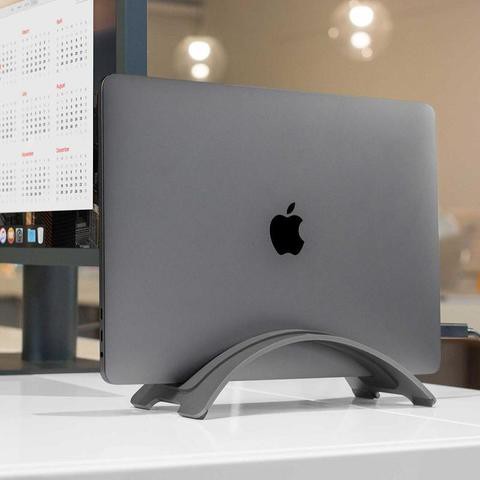 Twelve South BOOKARC Vertical Macbook Stand - Ergonomic Vertical Stand, Desktop Space Saver, Premium Aluminum Cradle/Holder for Apple Macbook Air 13&quot; &amp; MacBook Pro 13/15/16&quot; - Space Grey