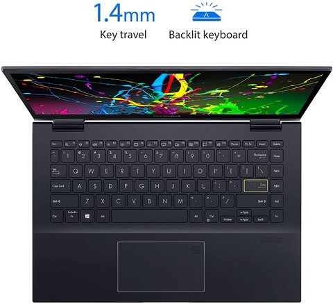 ASUS VivoBook TM420UA 2-in-1 Touchscreen Laptop - 14&rdquo; FHD   AMD Ryzen 5 5500U   8GB RAM   256GB SSD   AMD Radeon Graphics   Windows 10 - Black