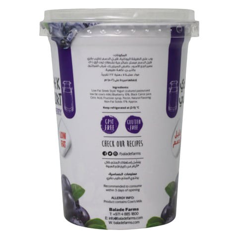 Balade Low Fat Blueberry Greek Yoghurt 450g