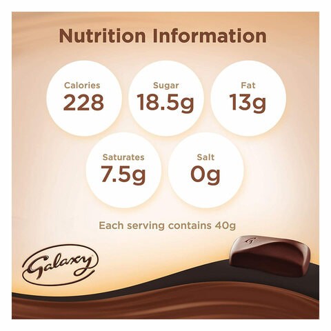 Galaxy Smooth Dark Chocolate Bars 40g x Pack of 5