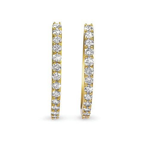 18k ILLUSION DIAMOND EARRING 0.99 CTS-Yellow Gold