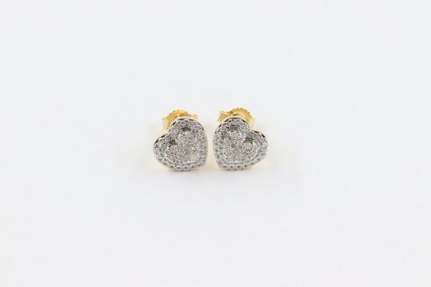 18k ILLUSION DIAMOND EARRING 0.26 CTS-White Gold