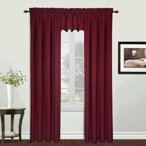 United Curtain Metro Woven Window Curtain Panel, 54 By 72-Inch, Burgundy