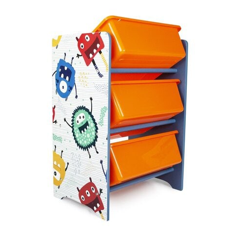 Monster Toy Storage with 3Bins - Multicolour