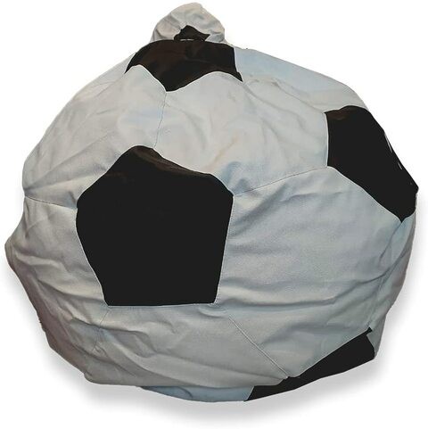 Luxe Decora - Football Bean Bag White &amp; Black