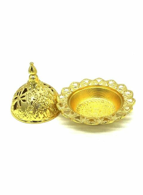 Generic 12-Piece Of Oud Burner Metal Golden 7 x 5cm