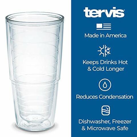 Tervis Republican Elephant Wrap Clear Inner Tumbler with Red Lid, 24 oz