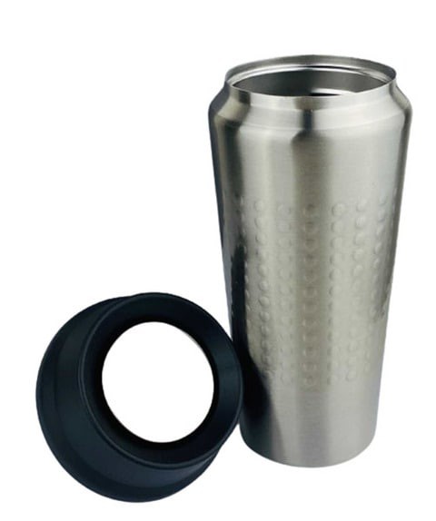 Thermal Cup Stainless Steel, Vacuum Insulated Travel Tumbler, Durable Insulated Coffee Mug, Thermal Cup with Double Partition SEALING Ring - 360ml (SILVER)