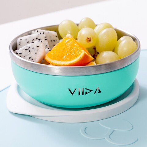 VIIDA Stainless Steel Baby Feeding Bowl With Lid