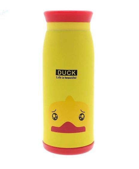 RAG&amp;SAK - Stainless Steel Cute Cartoon Animal Duck Thermos Travel Mug Vacuum Cup Bottle Insulated Tumbler 500ml