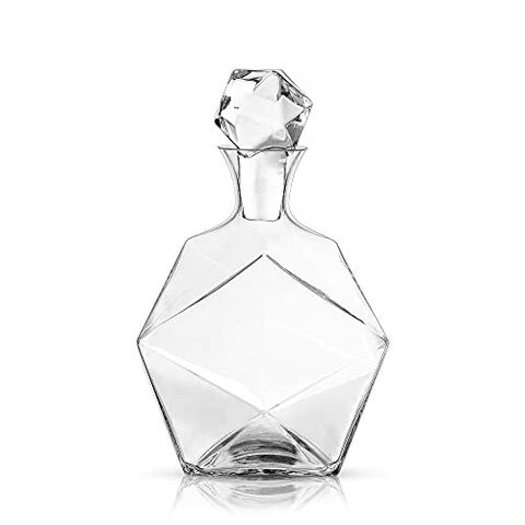 Viski Raye Faceted Crystal Liquor Decanter