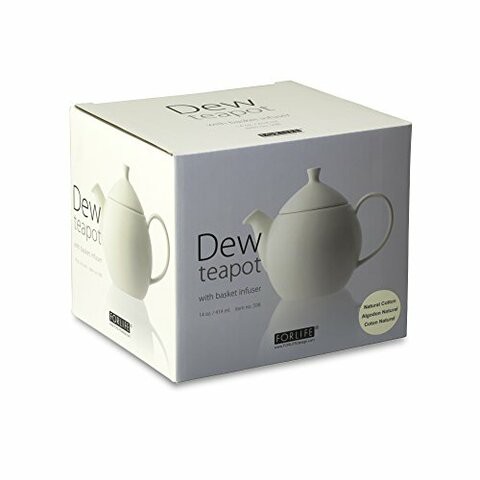 FORLIFE Dew Teapot with Basket Infuser, Lavender Mist, 14 oz/414ml