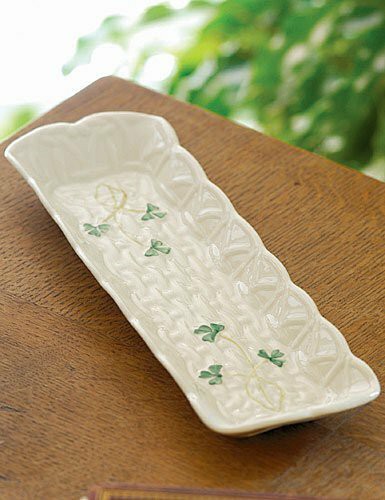 Belleek 2083 Shamrock Mint Tray