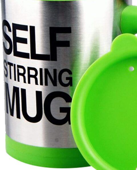 The Mohrim Self Stirring Mug Coffee Cup Tea Auto Mixer Drink Insulate Stainless (Green)