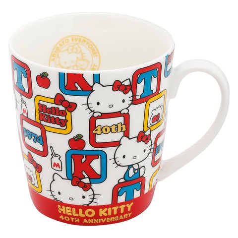 Hello Kitty 40th Anniversary Mug with Stirrer, White, 420 ml