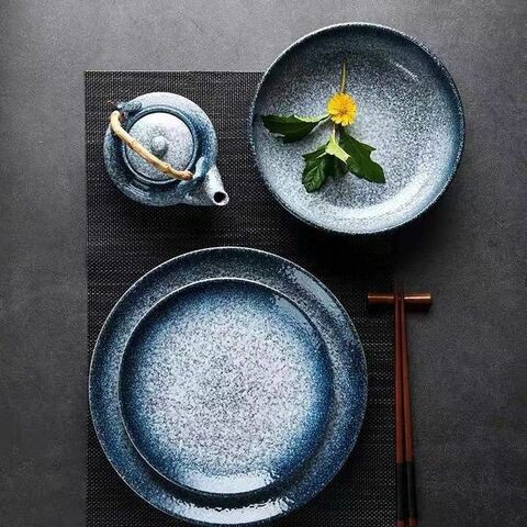 Japanese Ceramic Dinner Plates| High End Restaurant Dinnerware set by Simply Chef (Miyake Dinner Plate (26 cm)